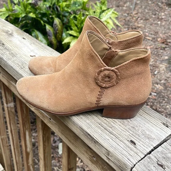 Jack Rogers Shoes Jack Rogers Peyton Tan Oak Suede Ankle